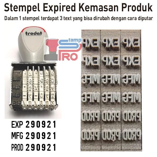 

Tkj - Stempel Angka Kode Produksi / Expired 5Mm 6Digit 3 In One
