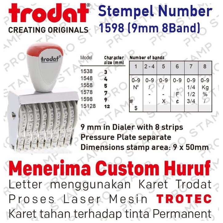 

Tkj - Stempel Angka Manual 8 Digit 9Mm / 1598