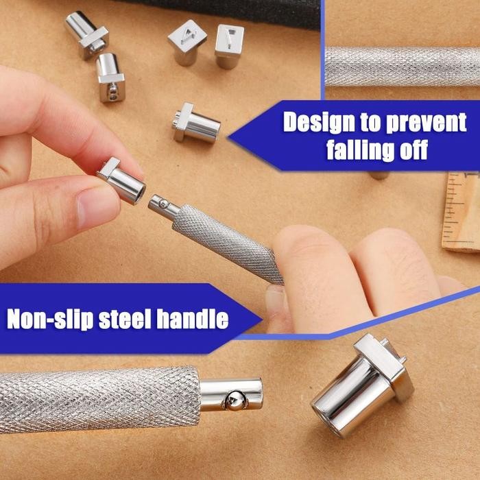 

Tkj - 39Pcs/Set Stamp Kulit Nomor 0-9 Letter A-Z Stempel Angka Dan Huruf Alat Kerajinan Kulit Diy