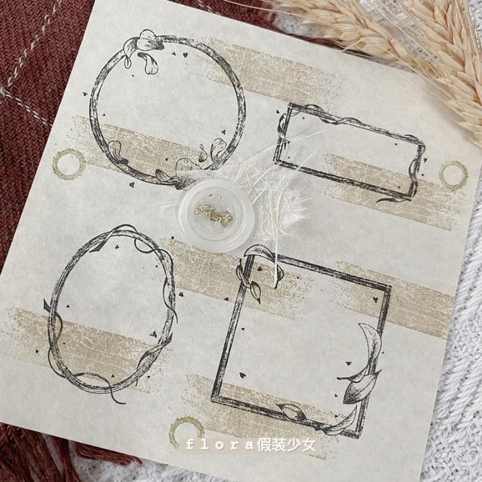 

Tkj - Flora Floral Frames Rubber Stamp