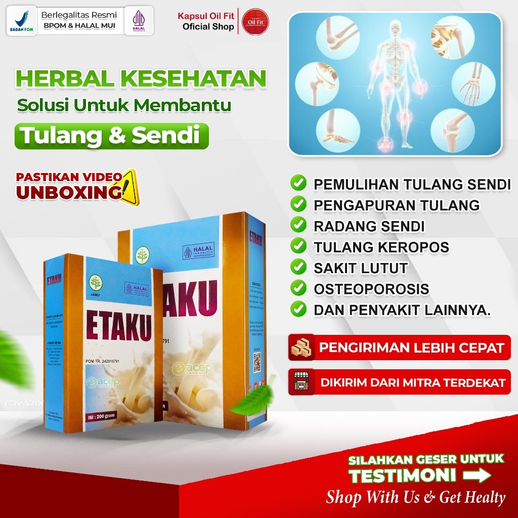 

Etaku Goat Milk Susu Kambing Etawa Sendi Dan Tulang Atasi Radang Sendi Nyeri Tulang Osteoporosis