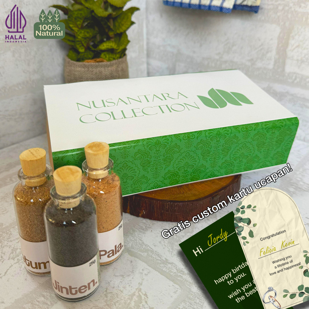 

Lovely Back - Hampers / GiftBox / Parcel / Kado Bumbu /Rempah Free Custom Kartu Ucapan [Pernikahan,