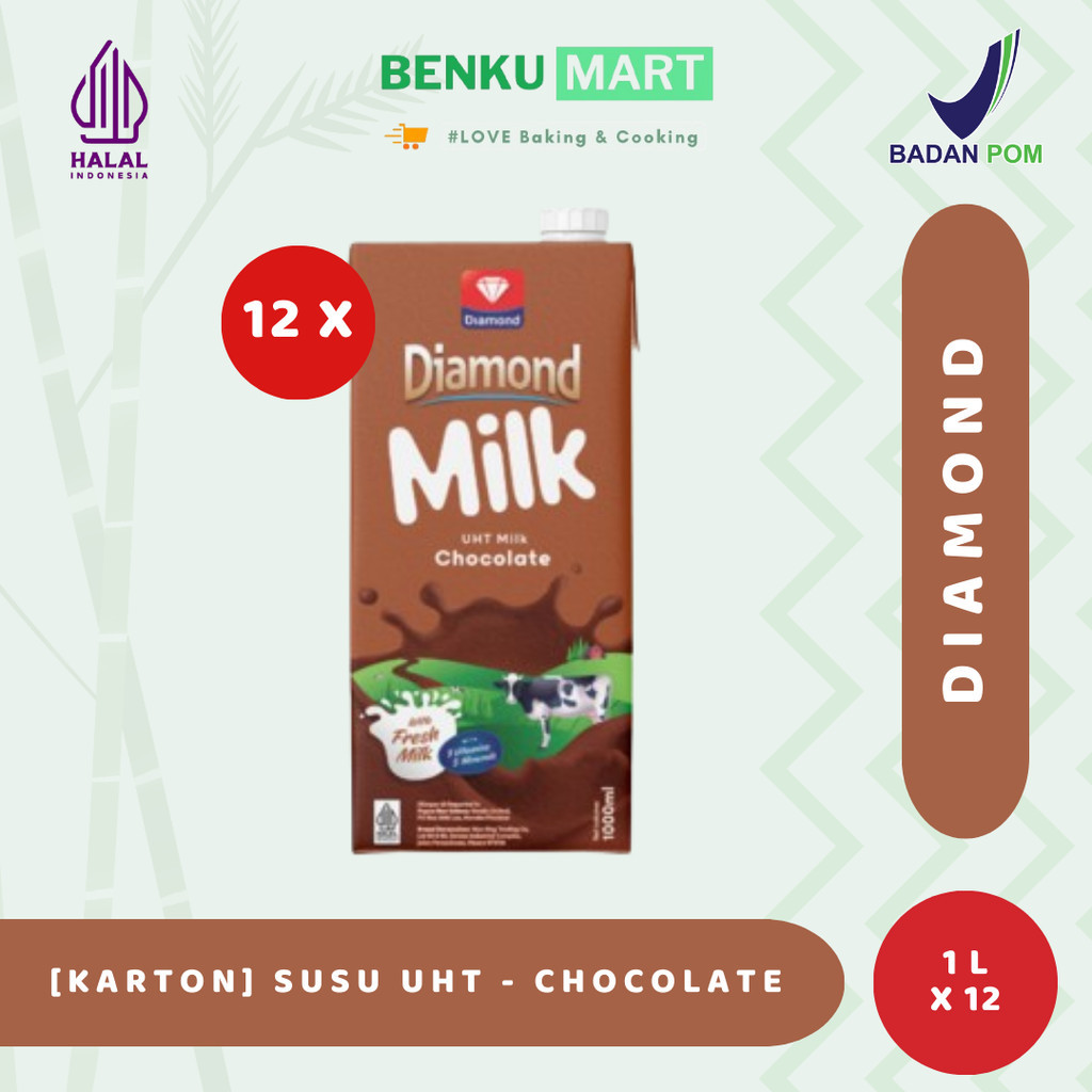 

[KARTON] Susu UHT Diamond Chocolate Cokelat 1 L