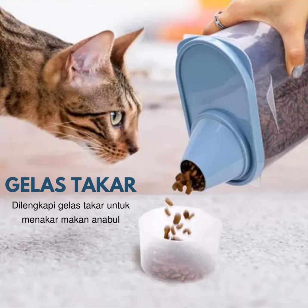 PET FOOD STORAGE - TEMPAT PENYIMPANAN MAKANAN KUCING ANJING - PET FOOD STORAGE JAR - TOPLES MAKANAN