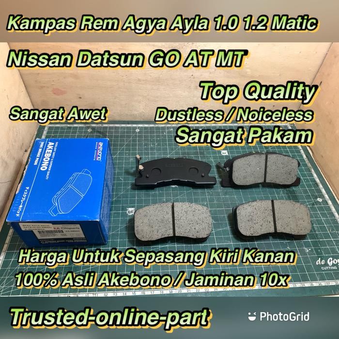 Kampas Rem Agya Alya Matic Datsun Go Depan 100% Asli Akebono