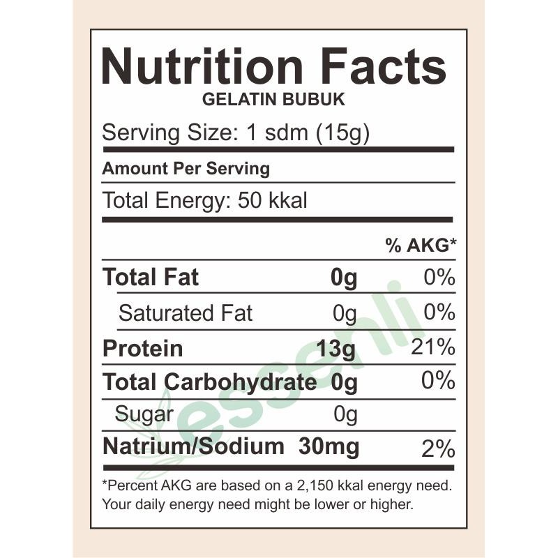 

G&C BUBUK GELATIN SAPI / GELATIN POWDER