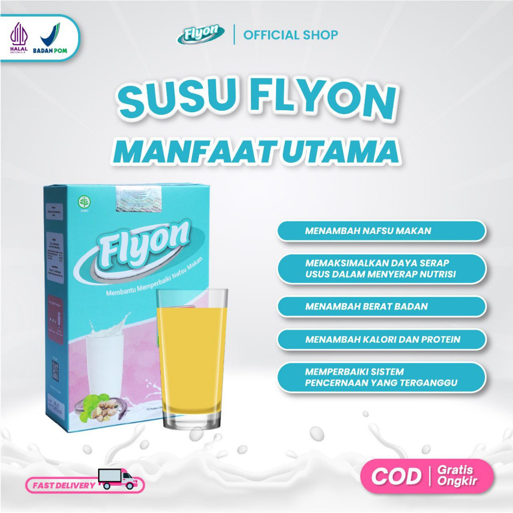 

Susu Flyon Susu Penggemuk Badan Penambah Berat Badan Vitamin Penambah Nafsu Makan Suplemen Penggemuk
