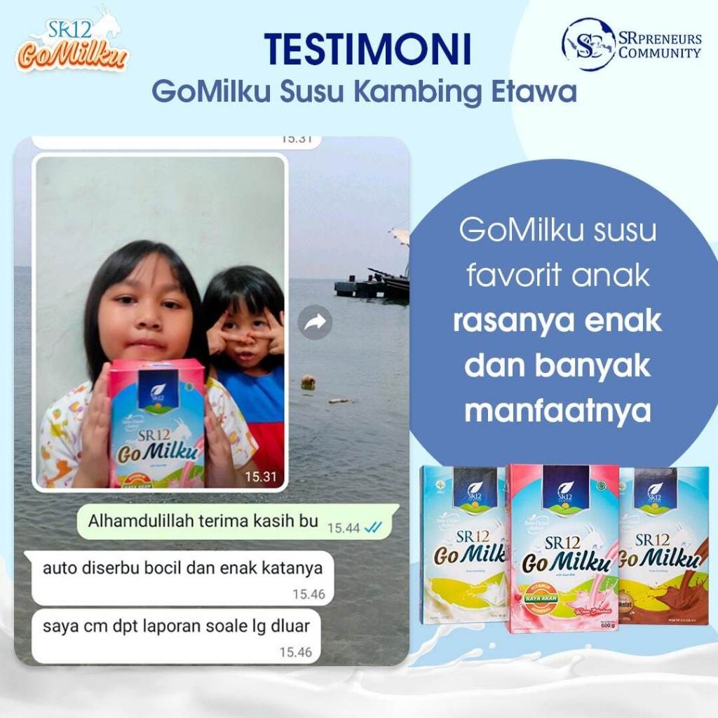 

Gomilku SR12 Susu Kambing Etawa Premium 600g Kesehatan Tulang Lambung & Penggemuk Badan
