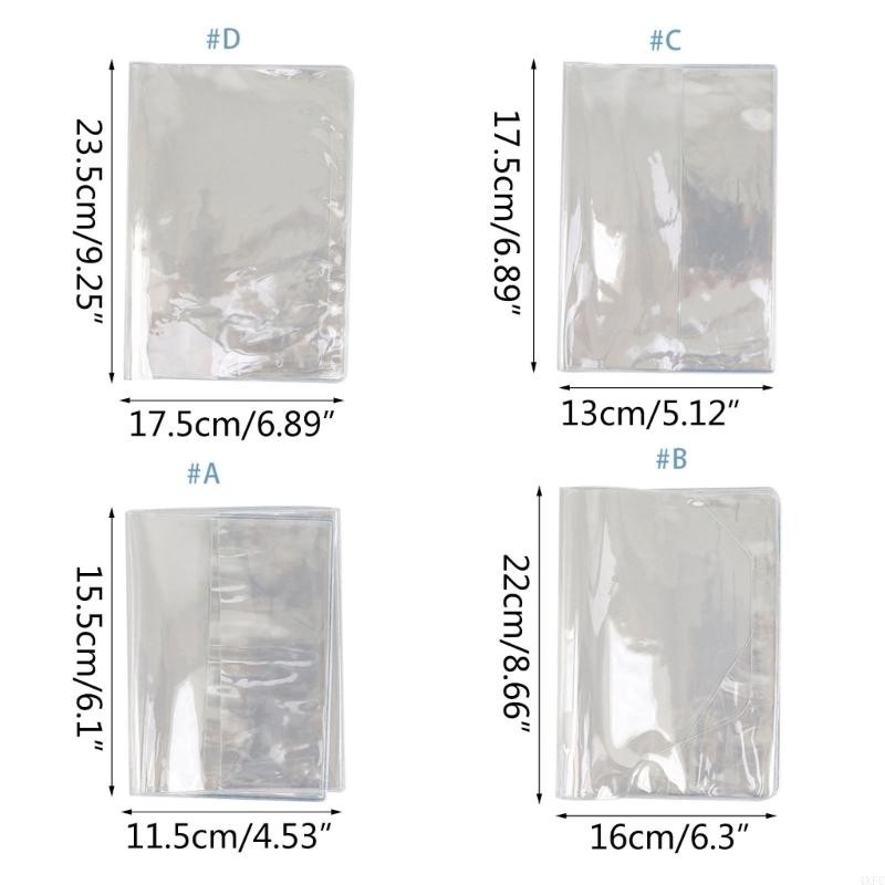 

Pvc Transparent Protective Sleeve A6/A5 Book Cover Binder Notebook Cover Waterproof Fit For Most