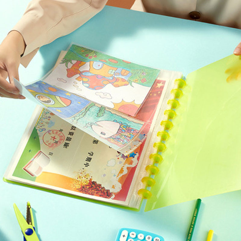

Yiwi Mushroom Hole A5 A4 Notebook Planner T Puncher Accessories Transparent Information Bag Storage