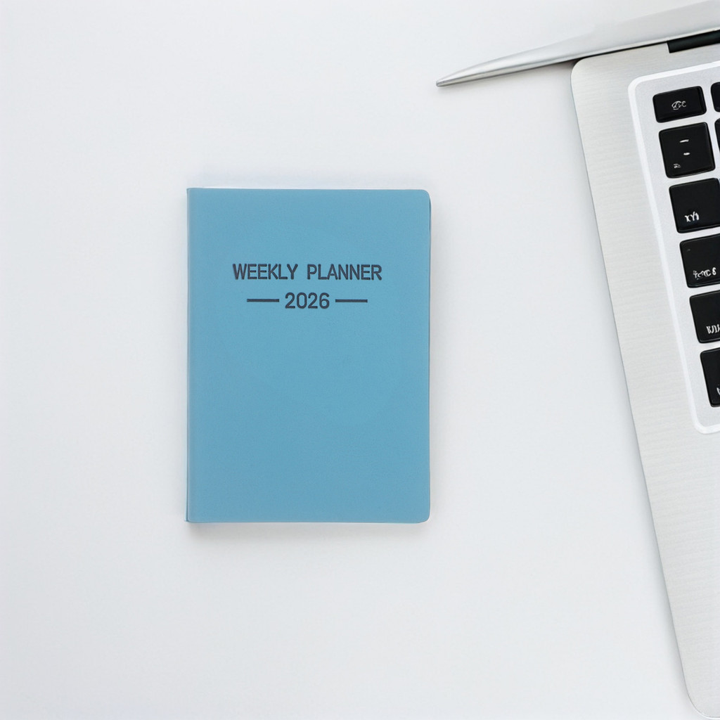 

English Planner 2026 Portable Pocket Sturdy Cover Thick Paper Daily Monthly Calendar Notebook Office