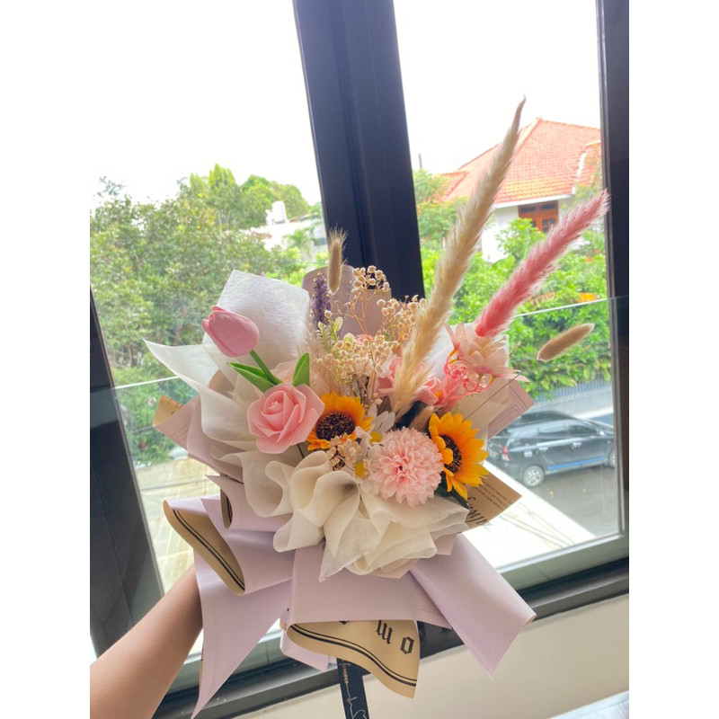 [READY, CUSTOME) MIX / BOUQUET BUNGA ARTIFICIAL / BUNGA PALSU / BUNGA KERING AESTHETIC PREMIUM