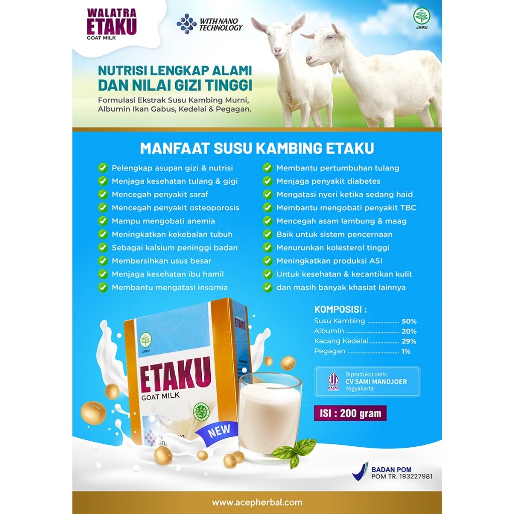 

Susu Etaku Untuk Patah Tulang ( Susu Kambing Unggulan )