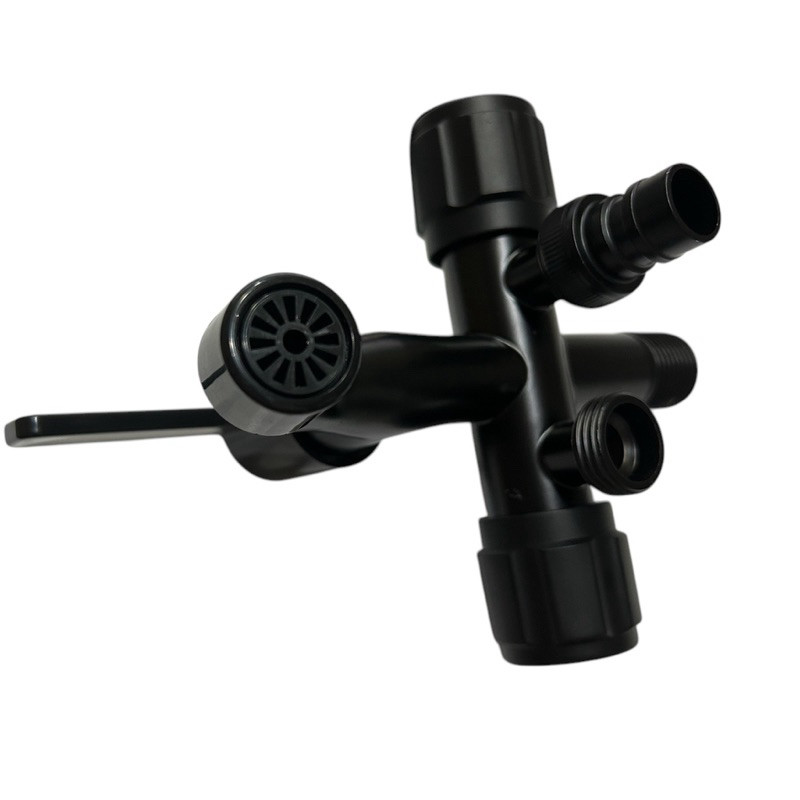 Bararoomkey_ Kran Cabang 3 Black Series Kran Cabang Hitam Krman Cabang 3Stainless Kran Double Cabang