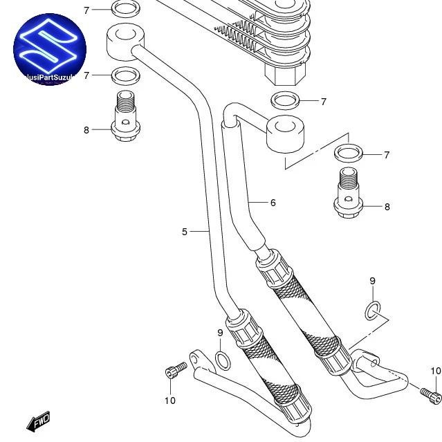 O RING OIL COOLER (Gb. 9) Suzuki Satria FU150
