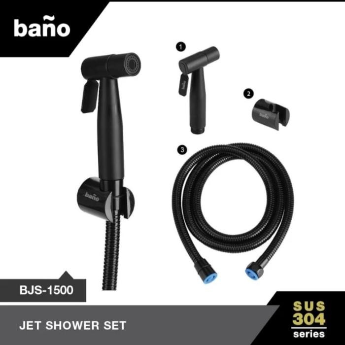Jet Shower Toilet Stainless Hitam Jet Shower Bano Hitam