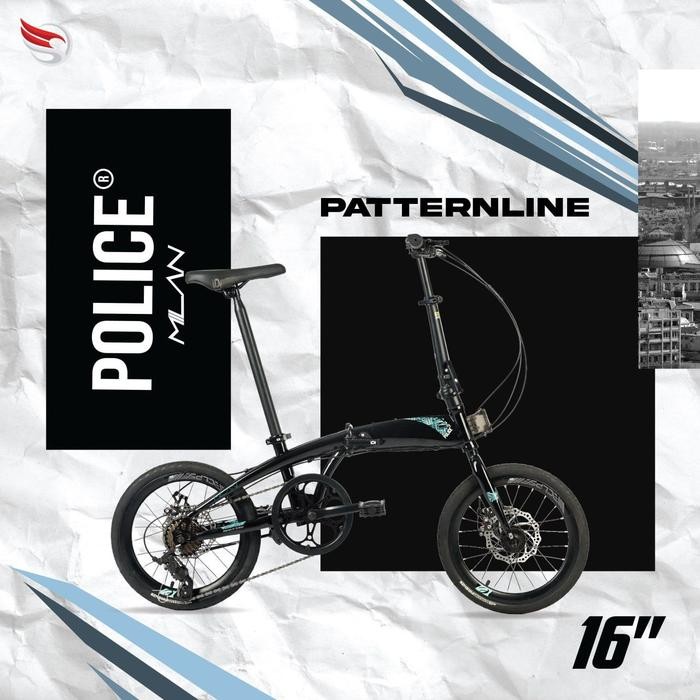 Sepeda Lipat Element Police Milan 8 Speed (16 Inch) New
