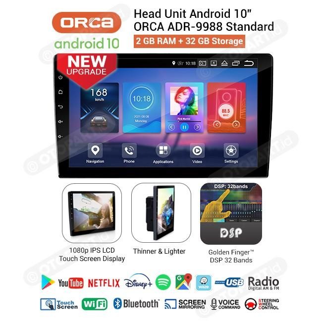 Headunit Tape Mobil Doubledin Android Orca 10 Inch Dsp 32 Bands New