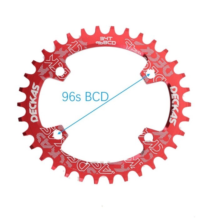 Terlaris Chainring Deckas Oval Bcd96 Asimetris 32T 34T 36T 38T- Narrow Wide Ongkir Termurah