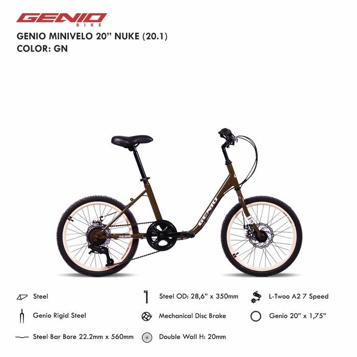 Terlaris Sepeda Minion 20 Genio Minivelo Nuke Ongkir Termurah