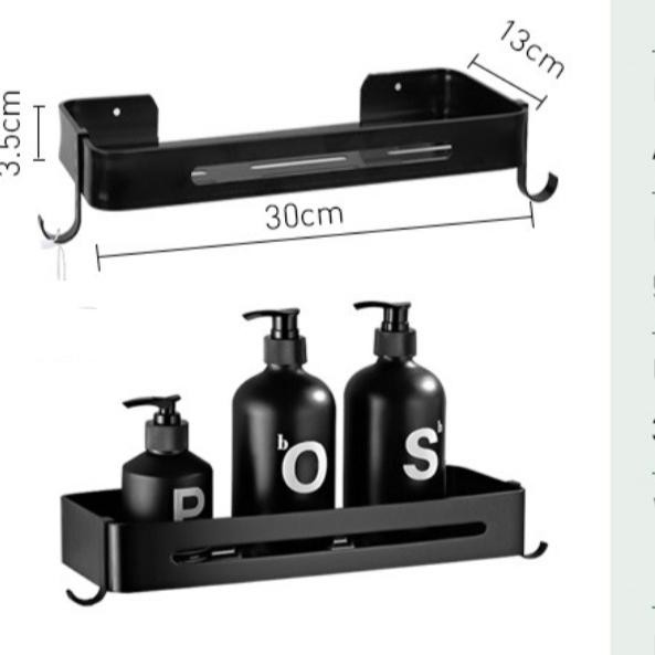 rak sabun dan sampo hitam