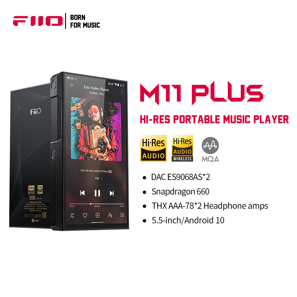 FiiO M11 Plus Music Player MP3 Hi-Res Android 10/MQA/Bluetooth 5.0