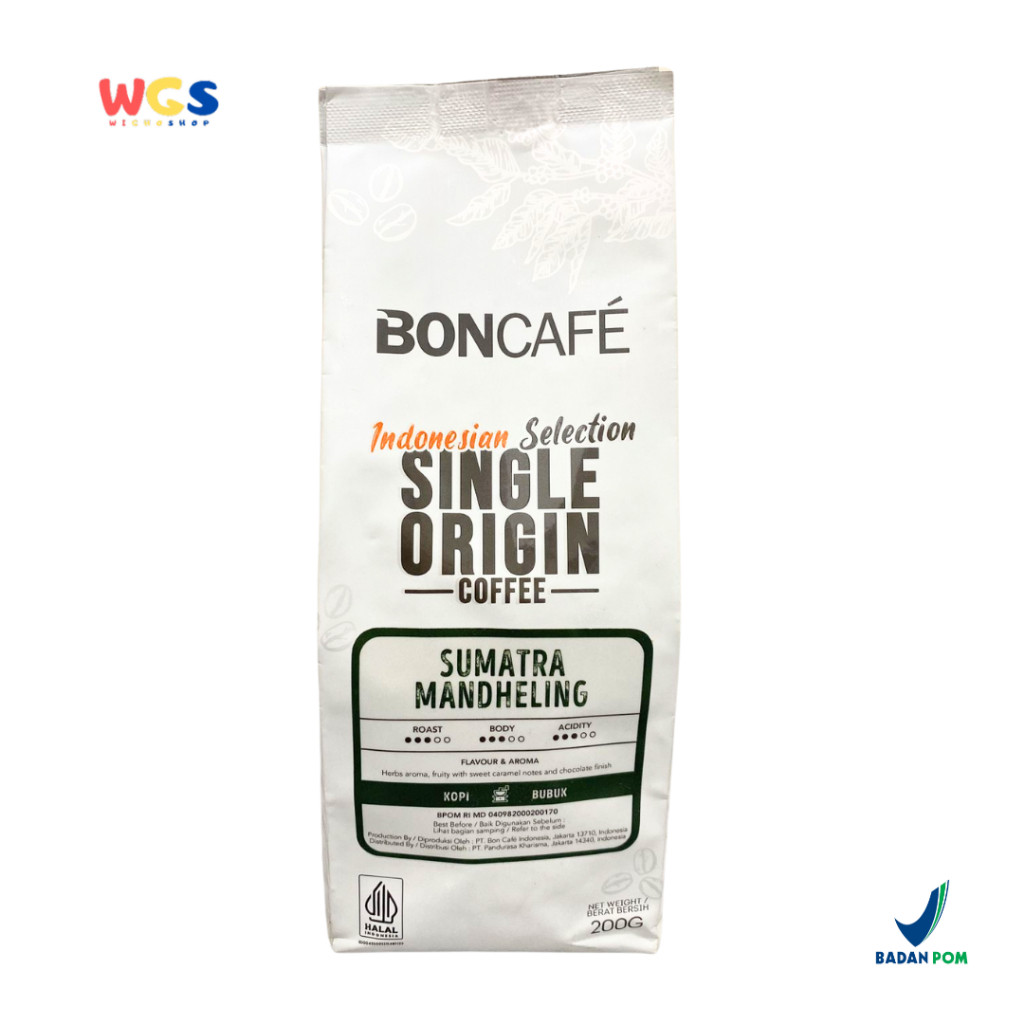 

READYY! BONCAFE Sumatra Mandheling Single Origin Roasted 100% Arabica Ground Coffee 200g - Kopi