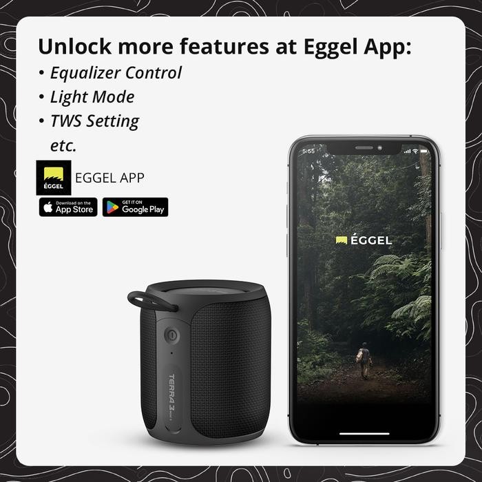 Promo Eggel Terra 3 Mini 360 Waterproof Portable Bluetooth Speaker