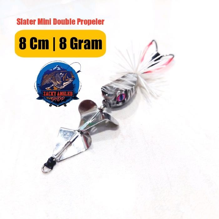 PREMIUM Slater Mini Buzzbait Double Propeler Umpan Gabus
