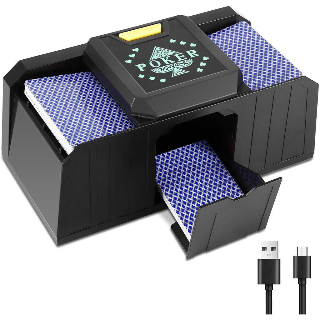 

Mesin Pengocok Kartu Otomatis Mesin Pengocok 2 Dek Permainan Bridge UNO Automatic Card Shuffle Machine 2 Deck Shuffle Machine Bridge UNO Games Warna Hitam Model Sensor Induksi