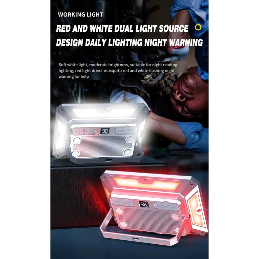 

Lampu LED Darurat Berkemah Tahan Air USB Warna 4in1 4in1 Color USB Waterproof Camping Emergency LED Light Warna Silver