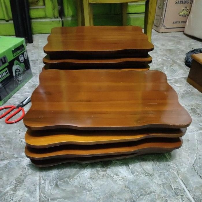 PREMIUM Dampar Kayu Jati Meja Lipat Kayu Jati 46 x 33 x 18