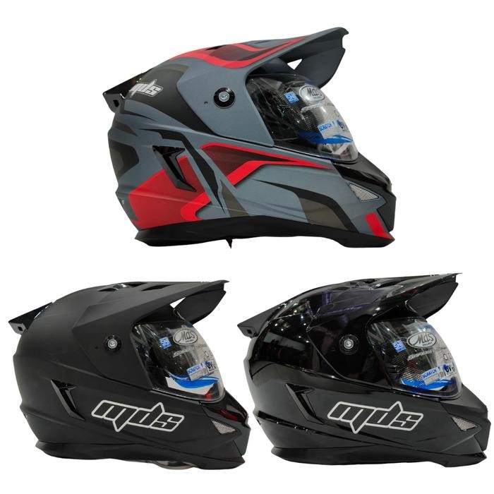 PREMIUM Helm MDS Supermoto Full Face Kaca Visor Super Pro
