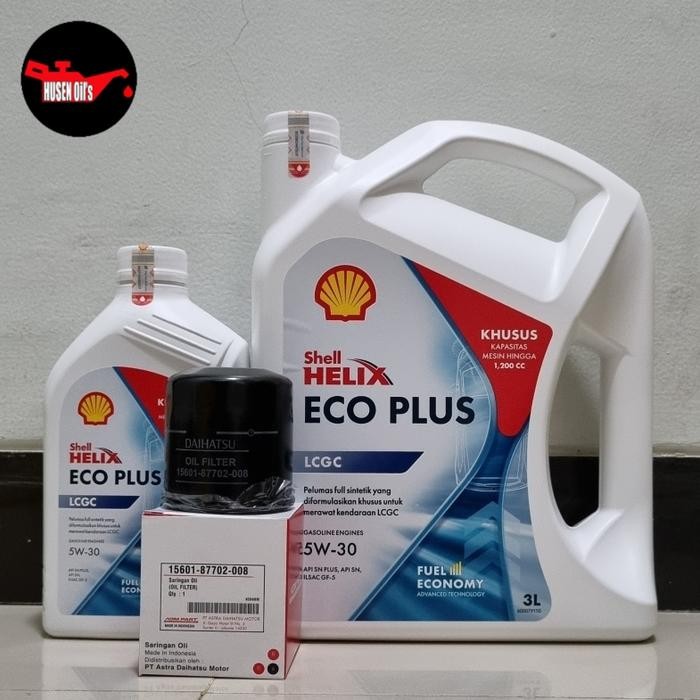 PREMIUM Oli SHELL Helix Eco Plus 5w30/5w-30 Full Syn+Filter Oli Daihatsu (4L)