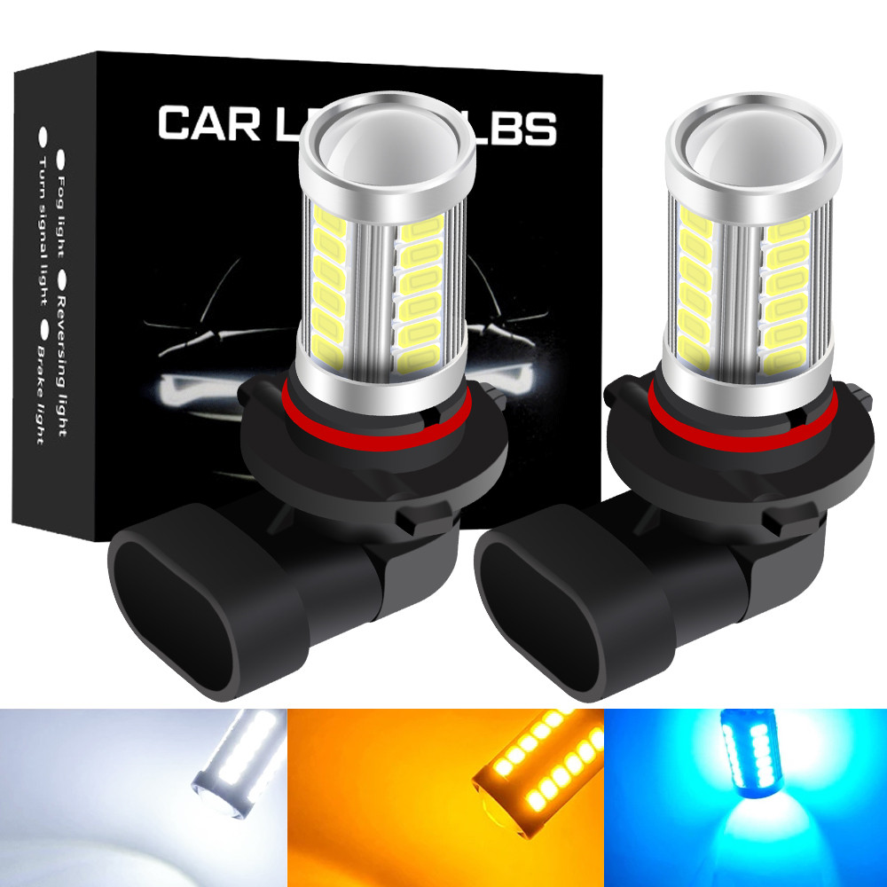 2 Buah Lampu Kabut LED Bohlam 12-24V untuk Mobil H8 H11 H10 9145 H16 9006 HB4 PSX24W 2504 9005 HB3 P