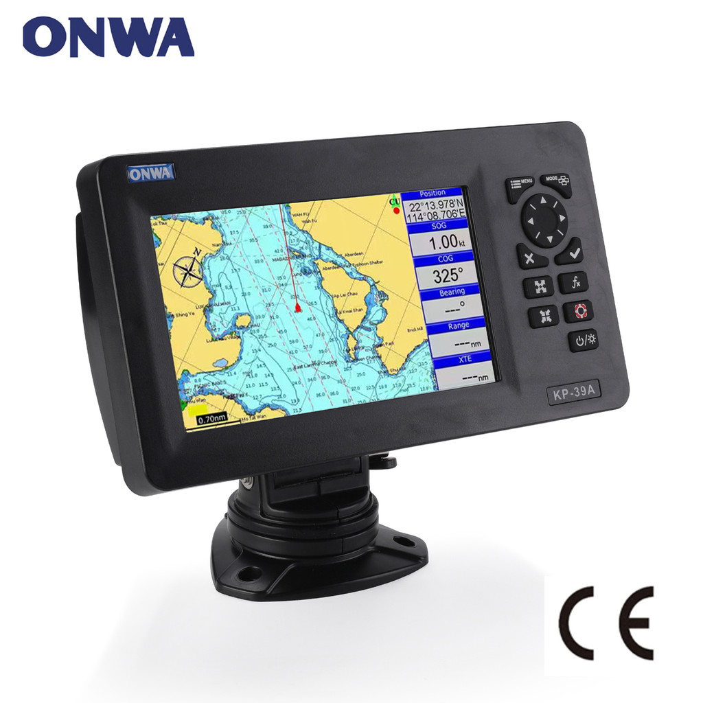 ONWA KP-39A Plotter Grafik GPS LCD Warna 7 inci dengan Antena GPS dan Navigator GPS Laut Kombo Trans