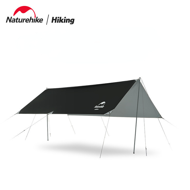 Naturehike Kanopi Perak Berlapis Lem Hitam Terpal Berkemah Tenda Tahan Air Naungan Matahari Wisata M
