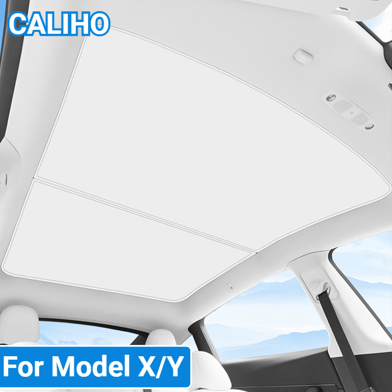 Pelindung Matahari untuk Tesla Model 3 Model Y 2021-23 Kain Es Gesper Atap Kaca Pare Matahari Akseso