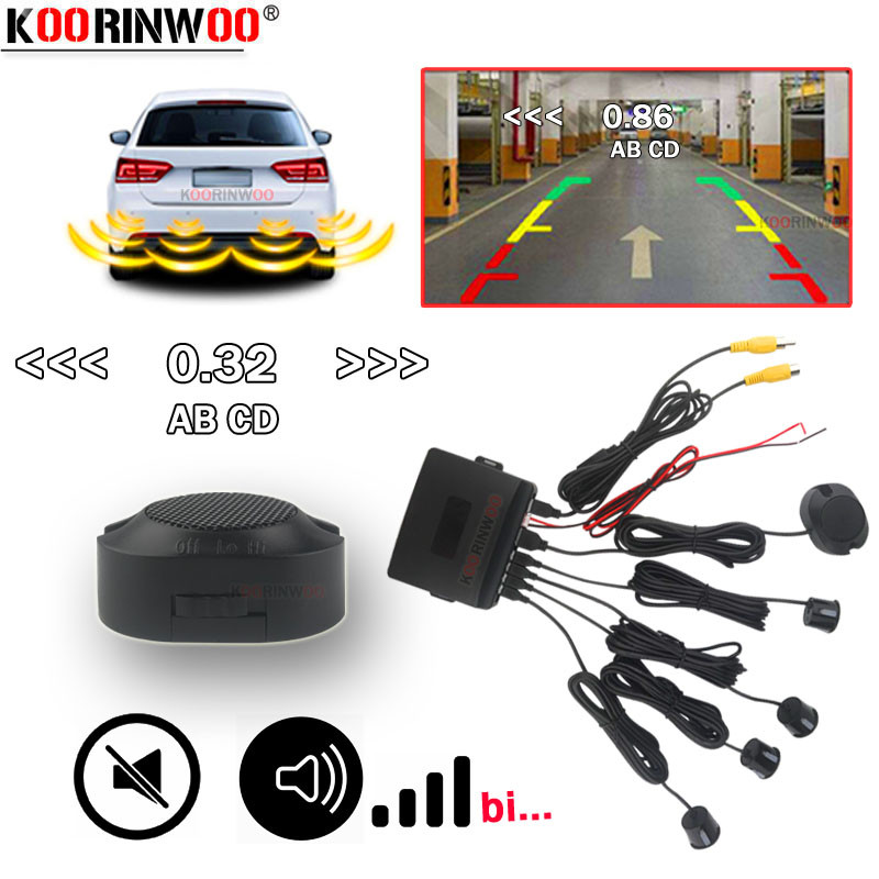 Koorinwoo Dual Core CPU Sensor Bantuan Parkir Mobil Video Radar Terbalik Sistem all-in-one Menghubun