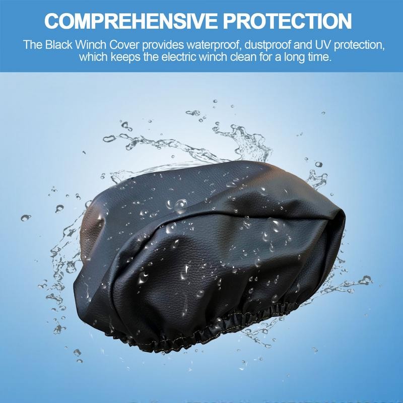 Penutup Pelindung Winch Listrik Mobil Penutup Winch Lembut Tahan Air Hitam Otomatis Penutup Penyimpa