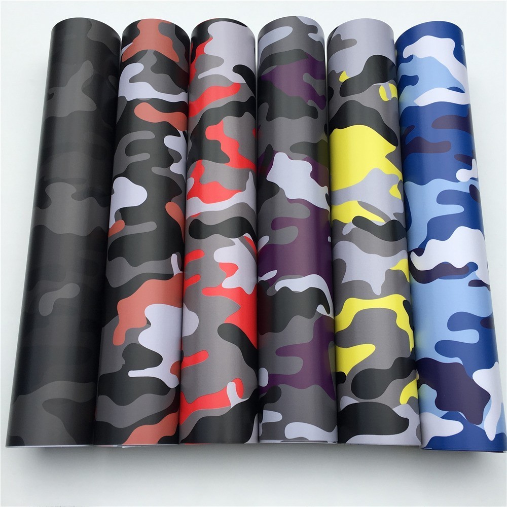 Elite Tiger Hitam Merah Camo Vinyl Film Mobil Wrap Motor Stiker Laptop DIY Mobil Styling Kamuflase S