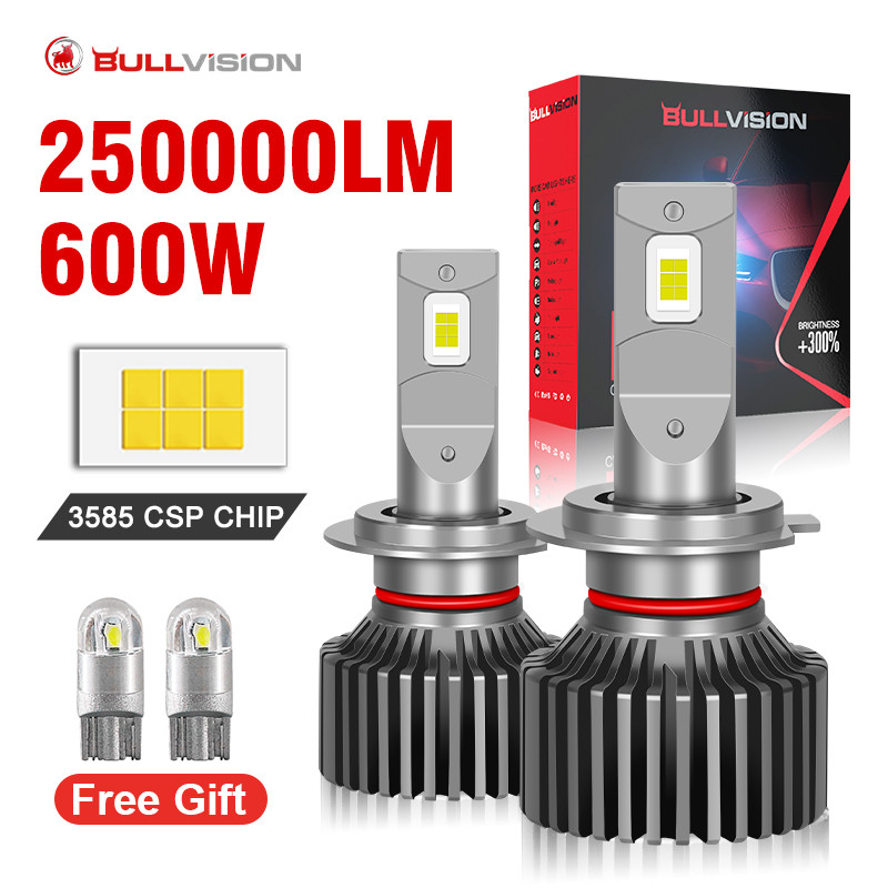 H7 LED Canbus 600W 250000LM H4 H11 H1 HB3 9005 HB4 H8 HIR2 9012 Bi LED Bohlam Lampu Depan Mobil Sepe