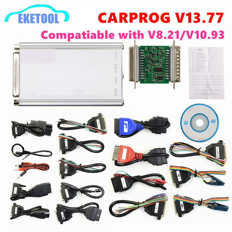 V13.77 Carprog V8.21 Online V10.93 Alat Perbaikan Prog Mobil Universal Penyetelan Chip ECU Otomatis 