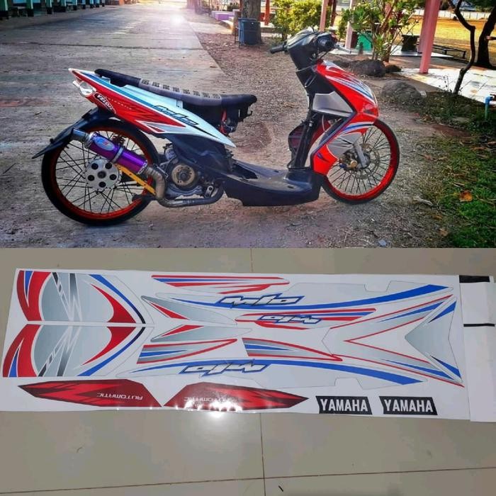 striping stiker variasi mio soul karbu mio soul mx