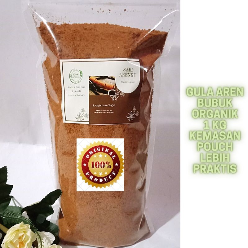 

SANS Gula Aren Semut Bubuk Organic Asli Tanpa Campuran Kemasan Pouch 1kg