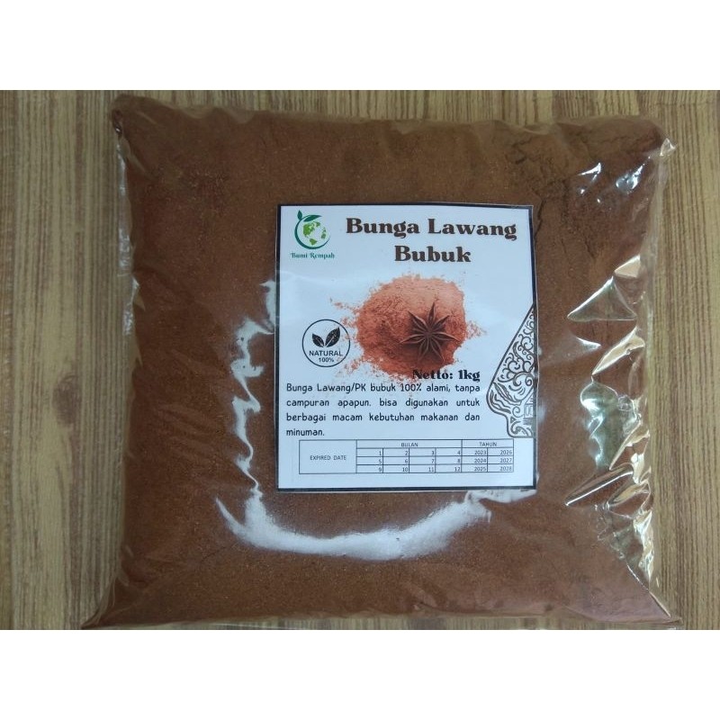 

SANS Pekak,bunga lawang bubuk kemasan 1kg