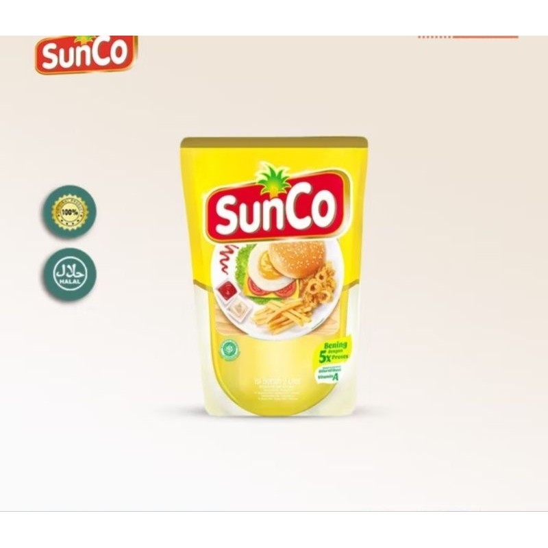 

SANS Minyak Goreng Sunco Kemasan 2L Jernih Dua Kali Penyaringan Panas Merata
