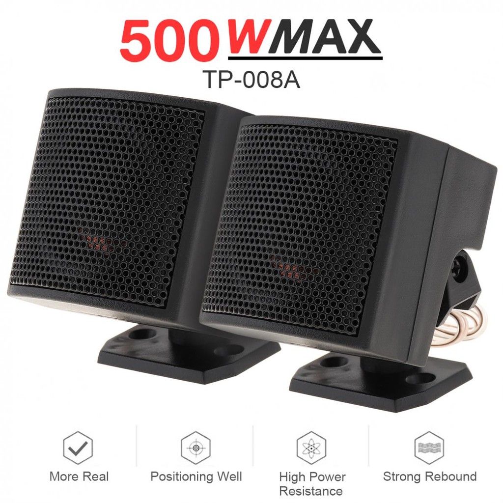2 buah Speaker Tweeter Mini Efisiensi Tinggi 500W untuk Sistem Audio Mobil