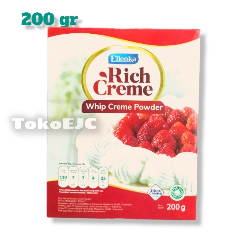 

RATU Rich Creme Whip Cream Powder Whipping Cream 200gr ELLENKA