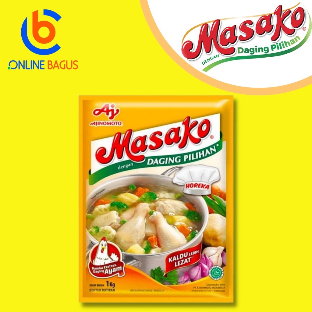 

RATU Masako Ayam / Sapi Bumbu Kaldu Penyedap Rasa Kemasan 1kg